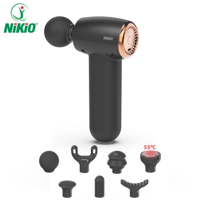 Súng massage cầm tay mini giãn cơ cao cấp Nikio NK-175 - Màu đen